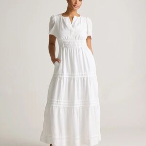 Quince 100% European Linen Tiered Maxi Dress size medium